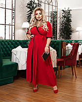 Сукня довга з поясом БАТАЛ, фото 3