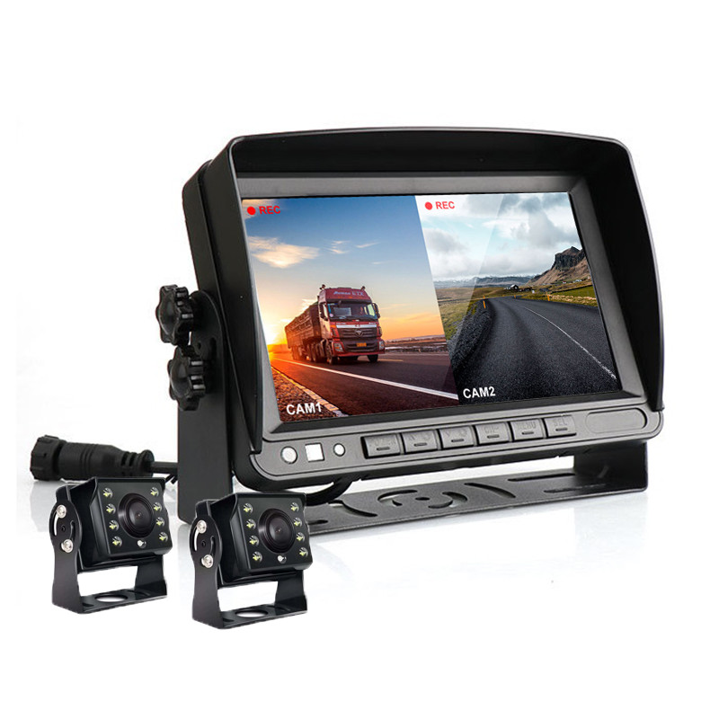 Автомобільний монітор з камерами AGS 7 дюймів AHDQ22-CX77 DVR