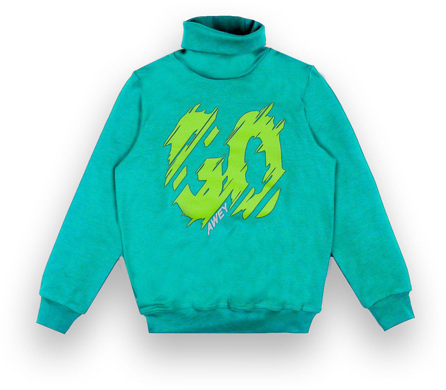 Водолазка дитяча тепла з принтом для хлопчика GABBI SV-21-102-1 GO М'ятний на зріст 134 (13027)