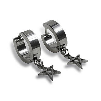 Сережка кільце зірка SP-65 (1 шт.), фото 2