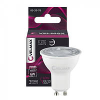 LED ЛАМПА VELMAX V-MR16L, 6W, GU10, 4100K, 600LM, ЛІНЗА