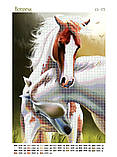 Схема для вишивки бісером два коні "Зустріч", фото 2