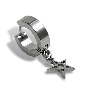 Сережка кільце зірка SP-65 (1 шт.), фото 1