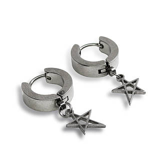 Сережка кільце зірка SP-65 (1 шт.), фото 3