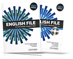 English File Pre~Intermediate, student's book + Workbook / Підручник + Зошит англійської мови