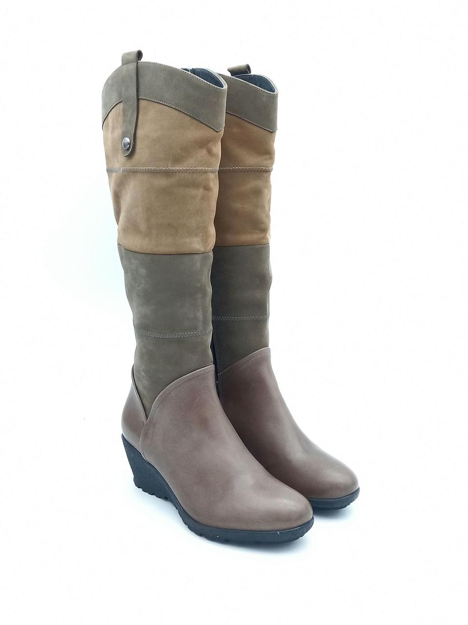 Чоботи Etor 2598 оливковый