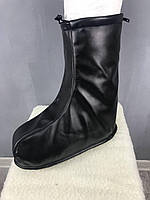 Теплый сапог для гипса, шины на ноге, универсальный, кож-зам (черный) мужской