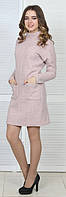 Платье женское пудровое однотонный с карманами ангора миди Актуаль 112, 42