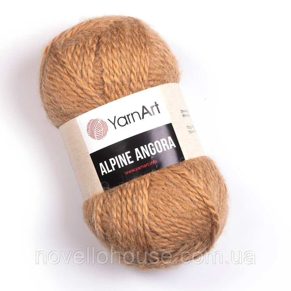 Yarnart ALPINE ANGORA (Альпін Ангора) № 345 світло коричневий (Напіввовняна пряжа, нитки для в'язання)