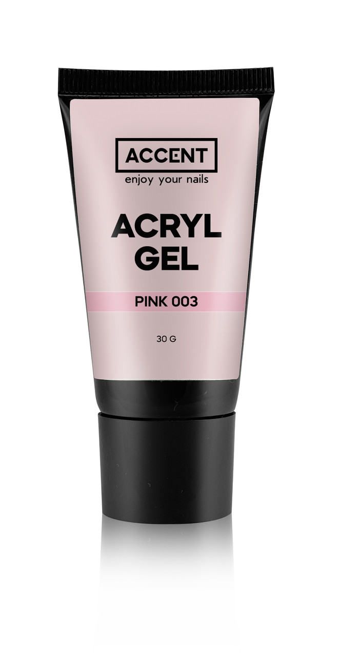 Акрил-гель для нігтів Accent Acryl Gel Pink 003 рожевий 30 г