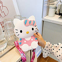 Большая детская сумочка силикон Hello Kitty 19*14*4 см
