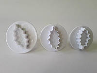 Набори кондитерських плунжерів для мастики та печива пластиковий Листя 3 штуки IKA SHOP