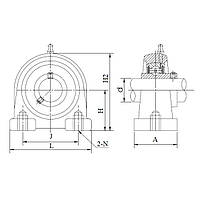 Подшипник UCPA 206 KG (Індія)