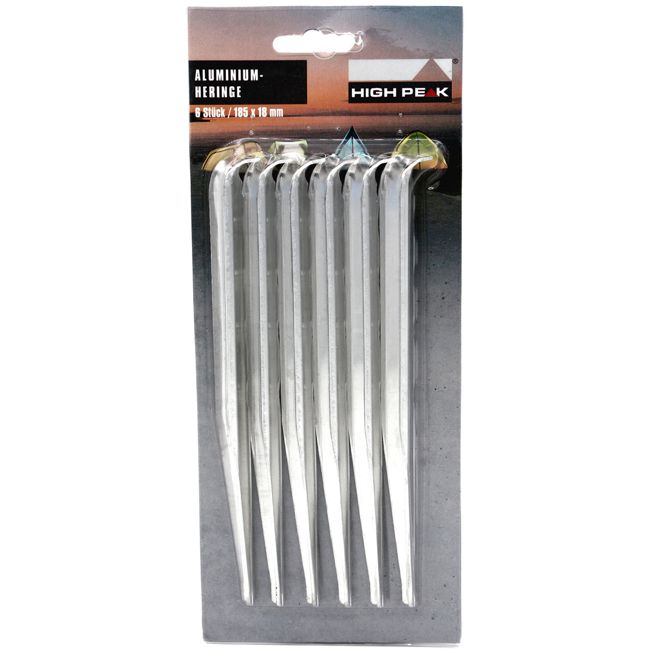 Кілочки High Peak Alloy V-Peg 18.5 см 6 шт Silver (42225)