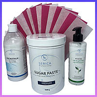 Набор для депиляции сахарная паста для шугаринга Serica 1400 г натуральная