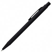 Ручка шариковая металлическая ARIA soft touch для лазерной гравировки логотипа Черный