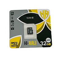 Карта памяти micro SD card HI-RALI на 32 GB (UHS-1), микро сд для фотоаппарата microSDHC (TI)