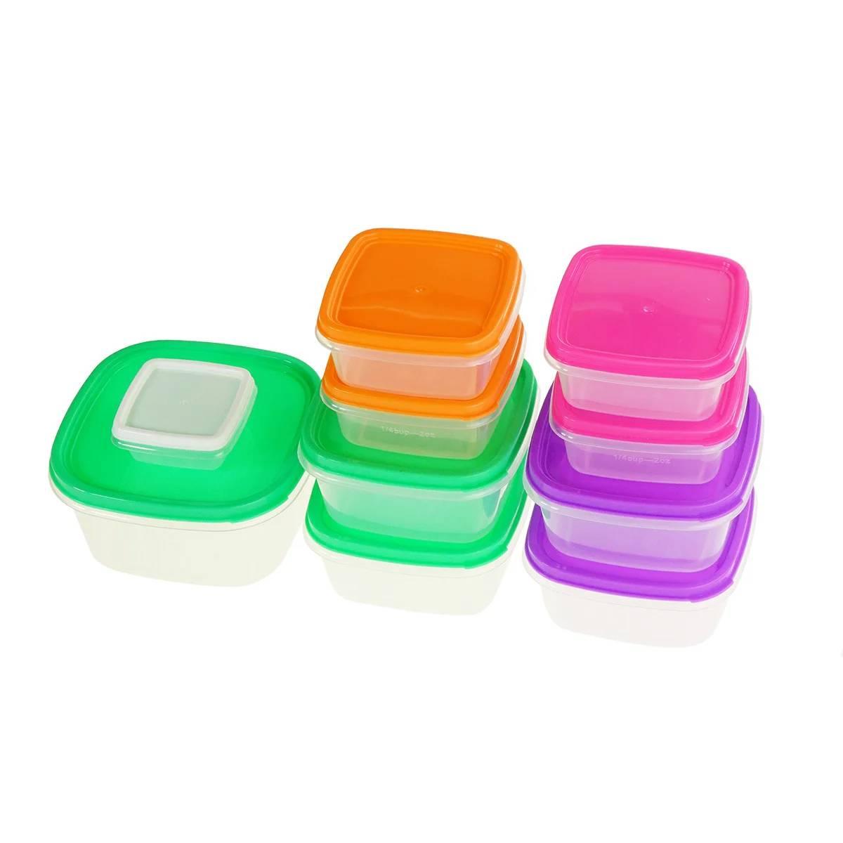 Набор Пластиковых Контейнеров для Хранения Продуктов с Крышкой - 10 Шт ...