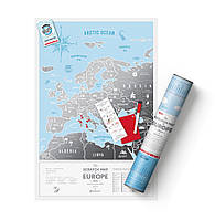 Скретч карта Европы Travel Map Silver Europe