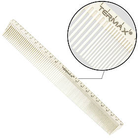 Гребінець для волосся пластиковий з лінійкою TERMAX Y8-G52 барбер перукар стрижка гребінь планочка
