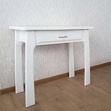 Білий консольний столик із масиву натурального дерева "Для королеви", фото 2