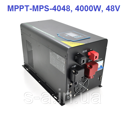 Сонячний (Гібридний) інвертор ДБЖ RITAR RTSWm-MPPT-MPS-4048, 4000W, 48V, струм заряду 45A, 180-265V, MPPT (60А,