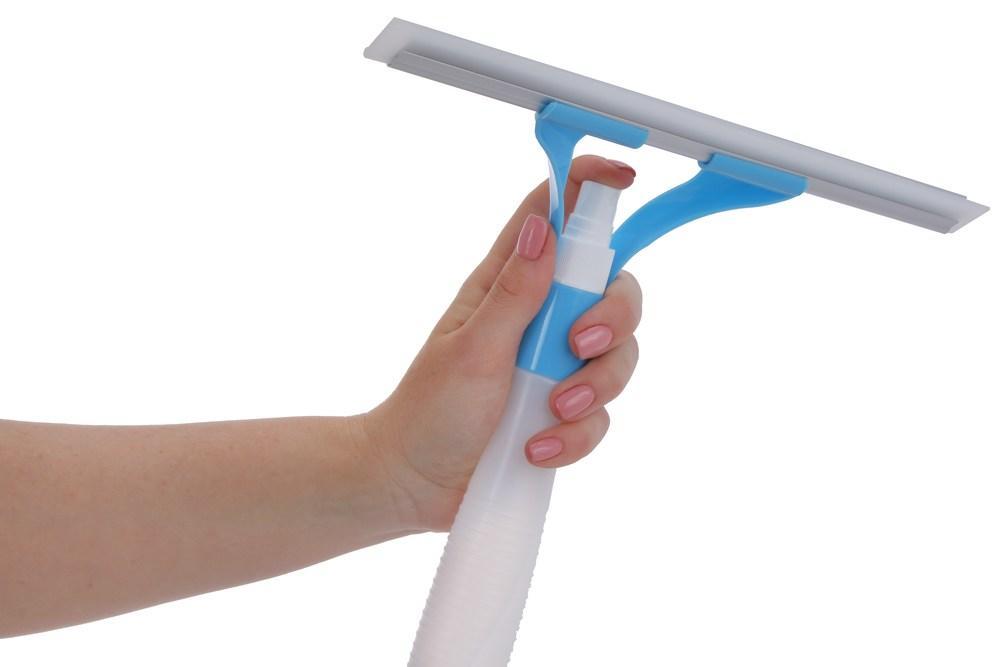 Щітка, швабра для миття вікон Economix Cleaning з пульверизатором (водосгон, стяжка)