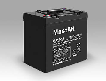Акумулятор MastAK MA12-55 (12v 55Ah) (2015год)