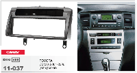 1-DIN перехідна рамка TOYOTA Corolla 2001-2006 w/pocket, CARAV 11-037