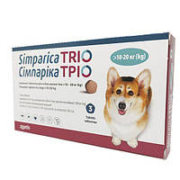 Simparica Trio Таблетки для собак от блох, клещей и глистов 10 - 20 кг 1 шт