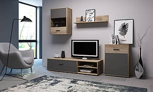 Меблева стінка Selena (Селену) колір сонома + латте, фото 1