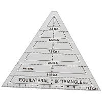 Лінійка для печворку і квілтингу "Трикутник" 60 градусів (акрил 3мм) (5929)