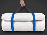 Тонкий ортопедичний матрац Matroluxe Flip White 160х200 см для вирівнювання дивана, фото 4