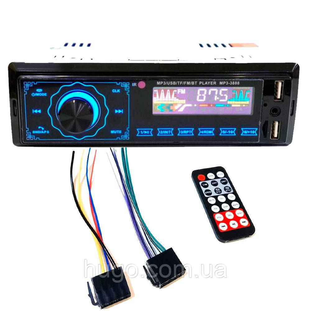 Автомагнітола 1DIN з Bluetooth та пультом керування MP3 3888 ISO / Магнітола в машину