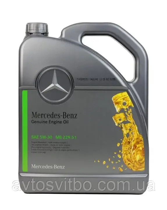Олива Мастило моторне MERCEDES 5W-30 MB 29.51 (5л)
