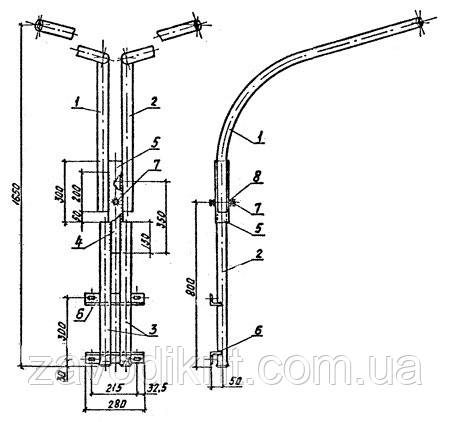 Кронштейн КС3 3.407.1-136.5-16, фото 1