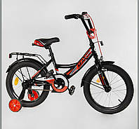 Велосипед 16" дюймов 2-х колёсный "CORSO" MAXIS-16324 ручной тормоз, звоночек, сидение с ручкой, доп. колеса,