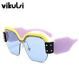 Окуляри сонцезахисні жіночі в кольоровій оправі Vikulsi, фото 2