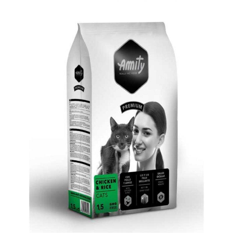 Amity Cat Adult Chicken and Rice - сухий корм Аміті з куркою та рисом для котів - 1,5 кг