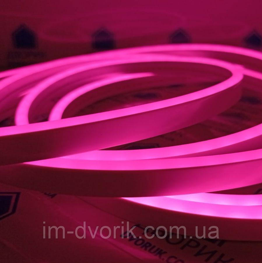 Неон світлодіодний 12V 12ВТ/m 2835 6х12мм РОЖЕВИЙ (neon flex mini), фото 1