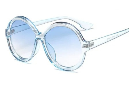 Круглі окуляри від сонця блакитні стильні Avatar