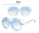 Круглі окуляри від сонця блакитні стильні Avatar, фото 2