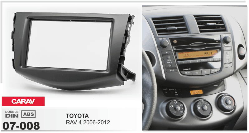 2-DIN переходная рамка TOYOTA RAV 4 2006-2012, CARAV 07-008 - фото 1 - id-p250796698