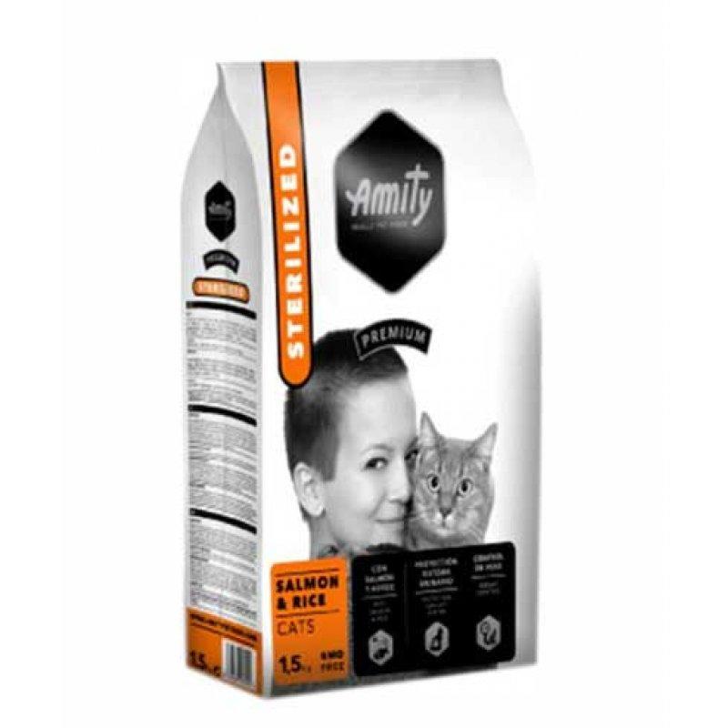 Amity Cat Sterilized Salmon and Rice - сухий корм Аміті з лососем та рисом для стерилізованих кішок - 0,6 кг
