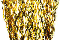 Шторка для фотозоны золотая волнистая 1х2метра