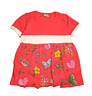 Красивое платье на девочку "Бабочки" (от 2 до 6 лет)арт.1570959310 Коралловый