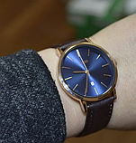 Гарний жіночий класичний годинник, Стрелочний годинник зі шкіряним ремінцем, фото 2