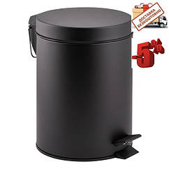Відро чорне для ванної кімнати 5 л QTap Liberty BLM 1149