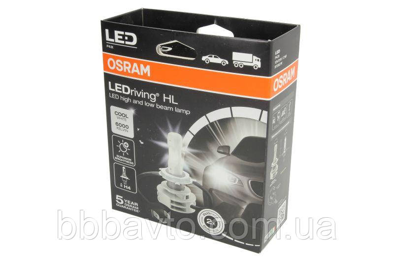 Лампочка H4,12/24В LED комплект 2шт (Пр-во OSRAM) 9726CW