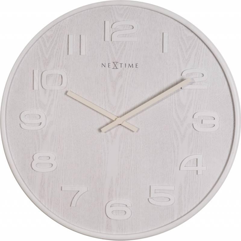 Годинник настінний Wood Wood Medium білі Ø36 см